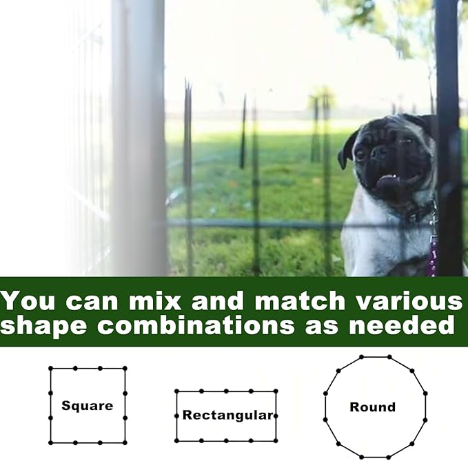 Dog Playpen,32 in(H) 14 Panels 2 Gate Pet Fence