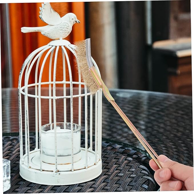 1set Bird Cage Cleaning Brush Extra Handle and Material for Bird Cage Accessories