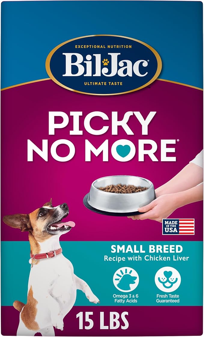 Bil-Jac Picky No More Small Breed Chicken Liver Dry Dog Food | 15 lb