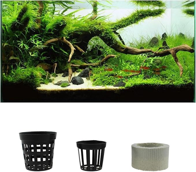15PCS Ceramic Aquatic Plant Fixing Ring Set Aquarium Pots Landscape Decoration Fish Tank Accessories Pet Supplies