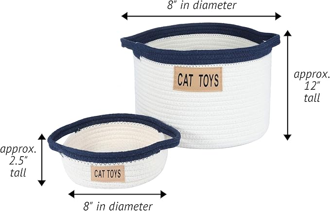 Midlee Cat Toy Rope Cotton Basket (Large)