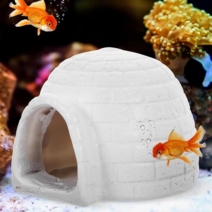 Resin Figurine Tank Hideout for Fish and Shrimp Realistic Aquarium Decoration Cute Ornament for Aquatic Pets Miniature Underwater Landscape Decor Safe Space for Hiding