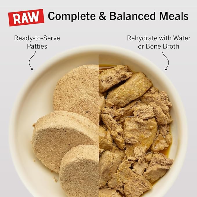 Stella & Chewy's Freeze-Dried Raw Dinner Patties - Dandy Lamb Recipe - High Protein Grain-Free Puppy & Dog Food - Perfect for Picky Eaters - 25 oz,(Pack of 2)