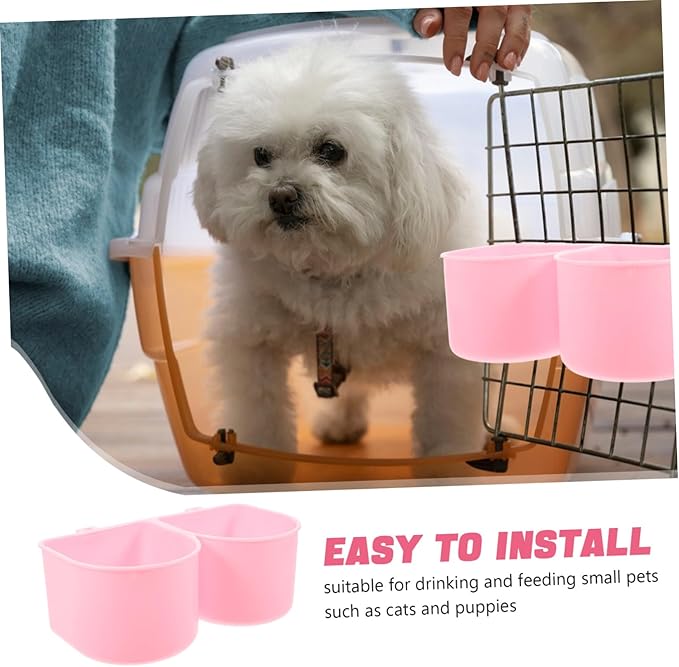 GALPADA Hanging Pet Bowl Multi-Purpose Dog Cat Feeder Detachable Crate Water Bowl Bird Cage Food for Parrot