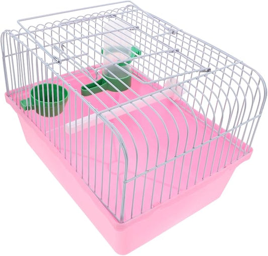 Abaodam Portable Bird Cage with Food Box and Water Dispenser Lightweight Travel Carrier for Birds Spacious Design for Comfortable Travel and Easy Maintenance