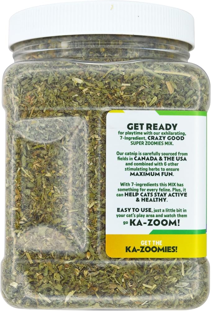 Super ZOOMIES Mix - 7 Ingredient Catnip Mix | Hand Harvested Fresh Catnip Grown in Canada and The USA