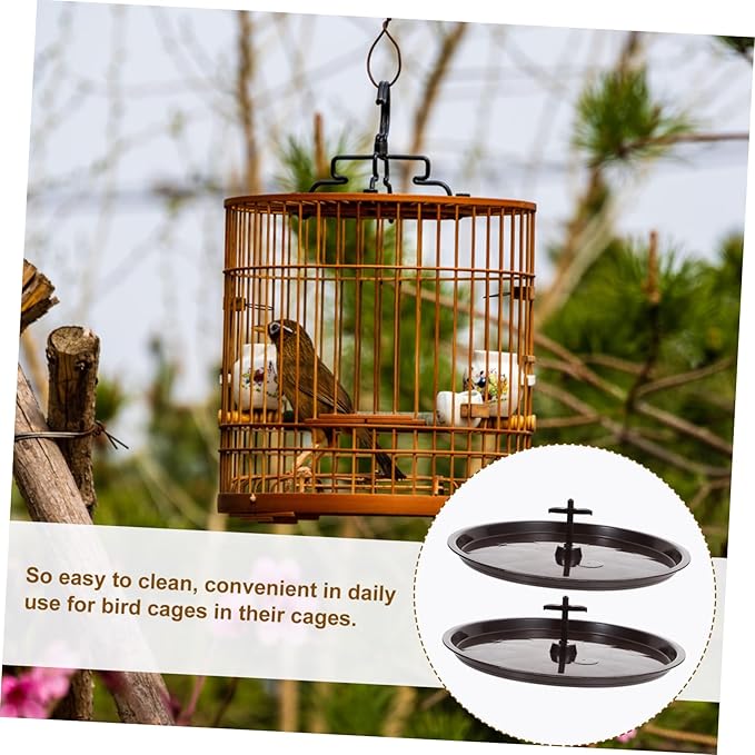 Milisten 4pcs Bird Toilet Pan for Cages Poop Holder Tray for Parrots Easy to and Leakproof for Pet Birds and Animals Random Accessories