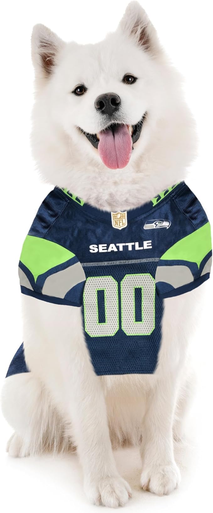Pets First NFL Seattle Seahawks Dog Jersey, Size Small, Football Shirt Costume for Pet, Dog Sports T-Shirt, NFL Team Clothing for Cats, Licensed Pet Apparel Available in 7 Sizes and 32 Teams