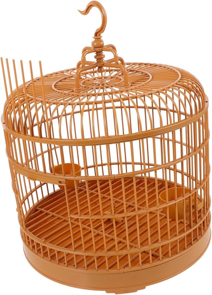 Mikikit Hanging Bird Cage Lightweight Birdcage for Versatile Use for Hamsters Parrots and Other Birds Decorative and Practical