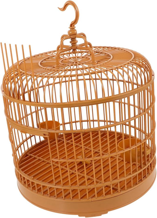 Mikikit Hanging Bird Cage Lightweight Birdcage for Versatile Use for Hamsters Parrots and Other Birds Decorative and Practical