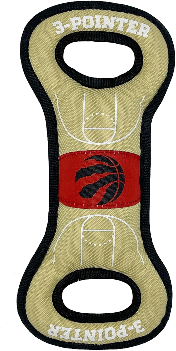 Pets First NBA Toronto Raptors Field Toy. - Tough Nylon Pet Toy with Double Trim Stitching & Inner Squeaker,