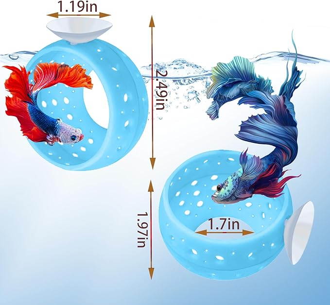 Betta Tunnel Aquarium Hideout with Suction Cups for Betta Fish Tank Ideal for Small Fish Shrimp and Guppies Black Pink Blue Decorative Safe and Comfortable Hideaway for Betta Fish and Aquatic Pets