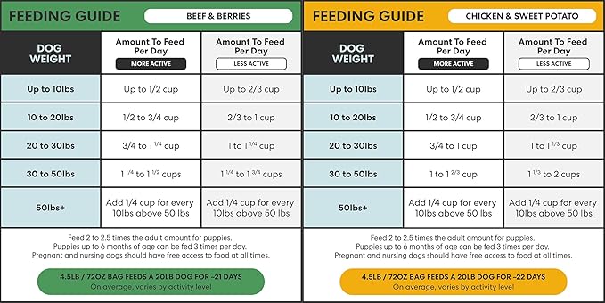 The Pets Table Mixed Grain Free and Grain Inclusive, Air Dried Dog Food 2 Pack - Beef & Berries + Chicken & Sweet Potato, 16 Ounce (Pack of 2)