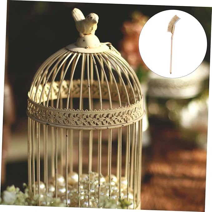 1set Bird Cage Cleaning Brush Extra Handle and Material for Bird Cage Accessories