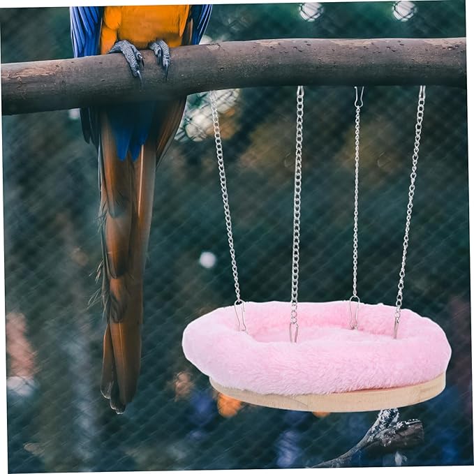 Sosoport Parrot Winter Nest Birdcage Hanging Bed Cozy Bird Hammock Material Bird Bed for Small Pets