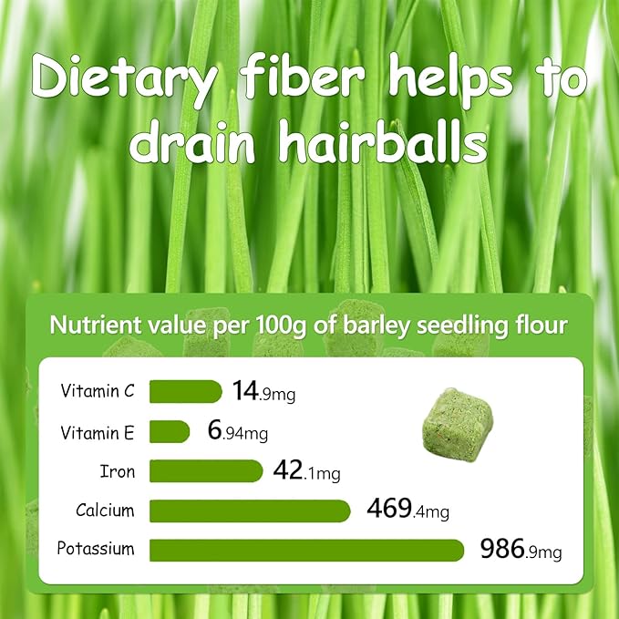 60g Cat Grass Treats for Indoor Cats, Freezed Dried Cat Grass Teething Stick Snacks for Cats, Edible Feline Chew Toys for Hairball Control and Oral Health