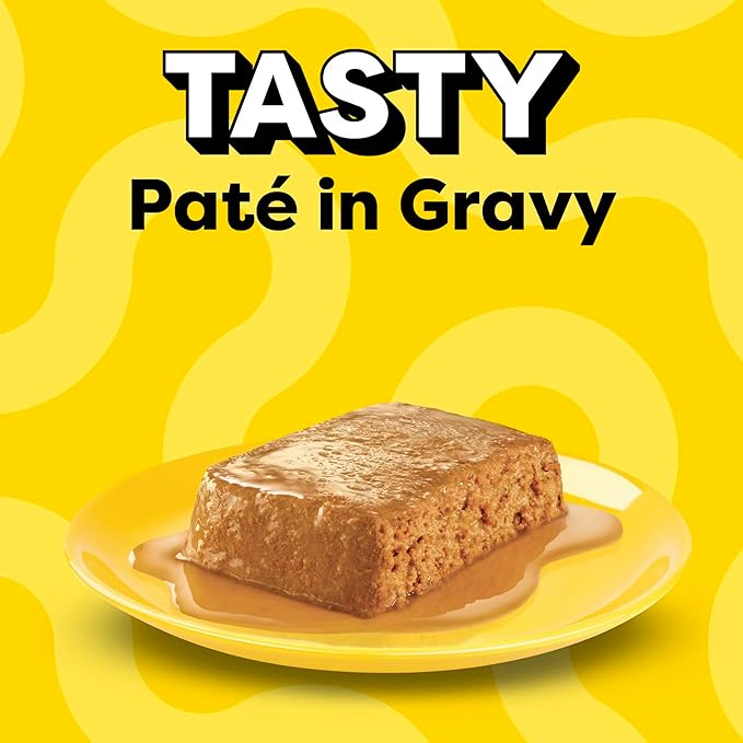 Temptations Pate in Gravy Adult Wet Cat Food Tasty Chicken Entree, Seafood Medley, Backyard Cookout, and Catnip Fever, 3.5 oz. Trays (24 Count, Pack of 1)