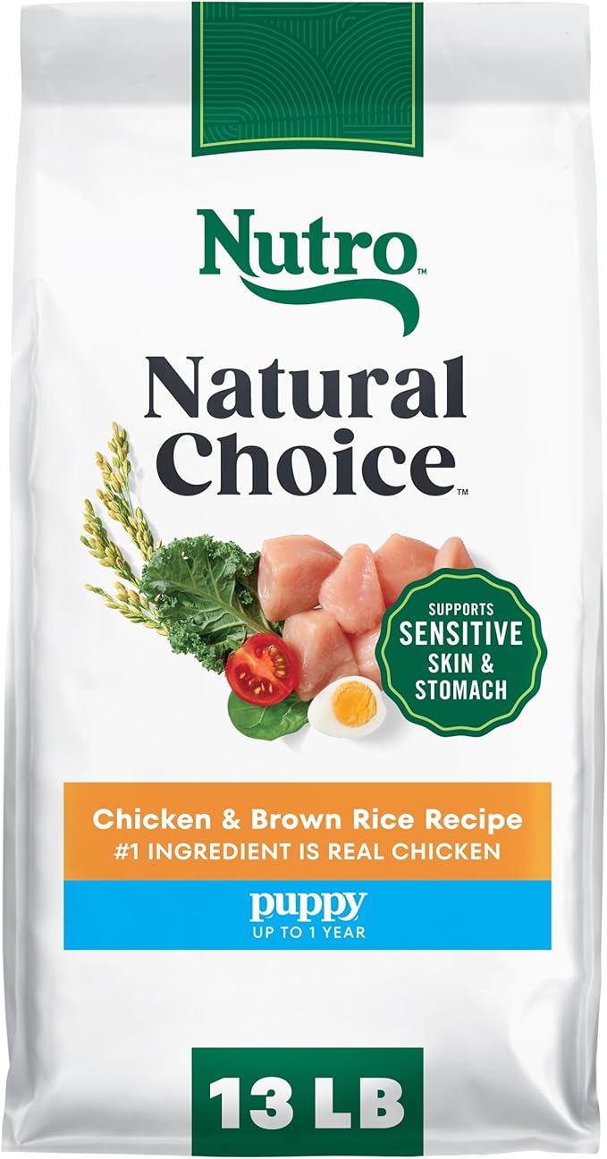 Nutro Natural Choice Dry Puppy Food, Dry Dog Food for Puppies, Chicken and Brown Rice Recipe, 13 lbs.