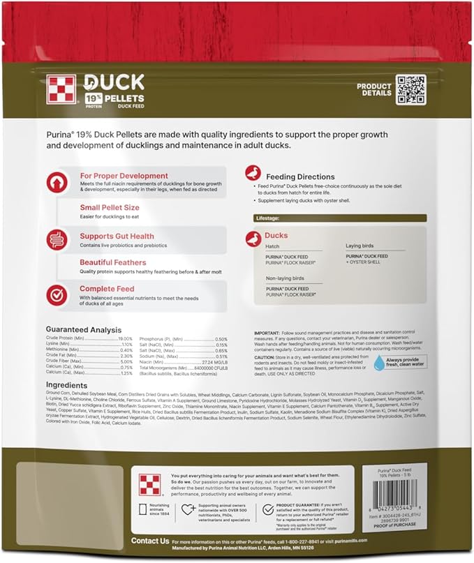 Purina Duck Feed for All Life-Stages, Nutritionally Complete (10 lbs)