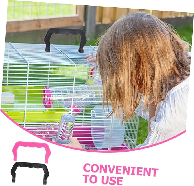Toddmomy 20pcs Hamster Carrier Birdcage Handles Plastic Cage Handles for Pet Cage Easy Install