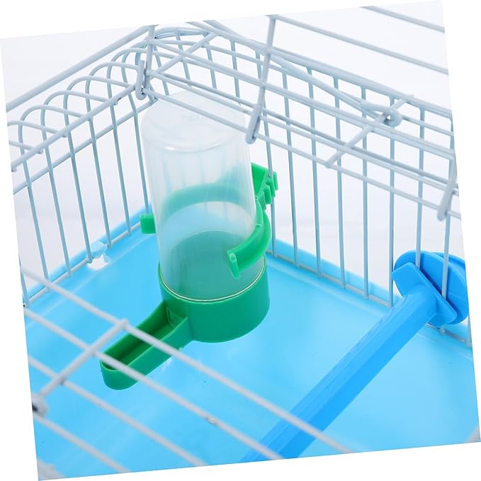 Portable Small Bird Travel Cage with Perch Food Container Water Bottle Abs Iron Construction Spacious Lightweight Carrier for Parrots Lovebirds and Small Pets for Random Color