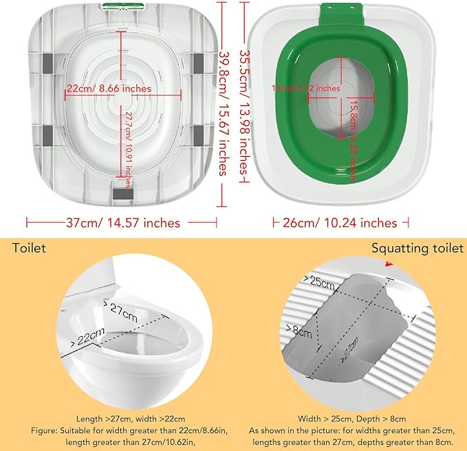Upgraded Cat Toilet Trainer Kit, Universal Reusable Cat Potty Toilet Training Kit, Removable Cat Toilet Training Kit, Toilet Litter Box Trainer for Home Pet Care (Green)