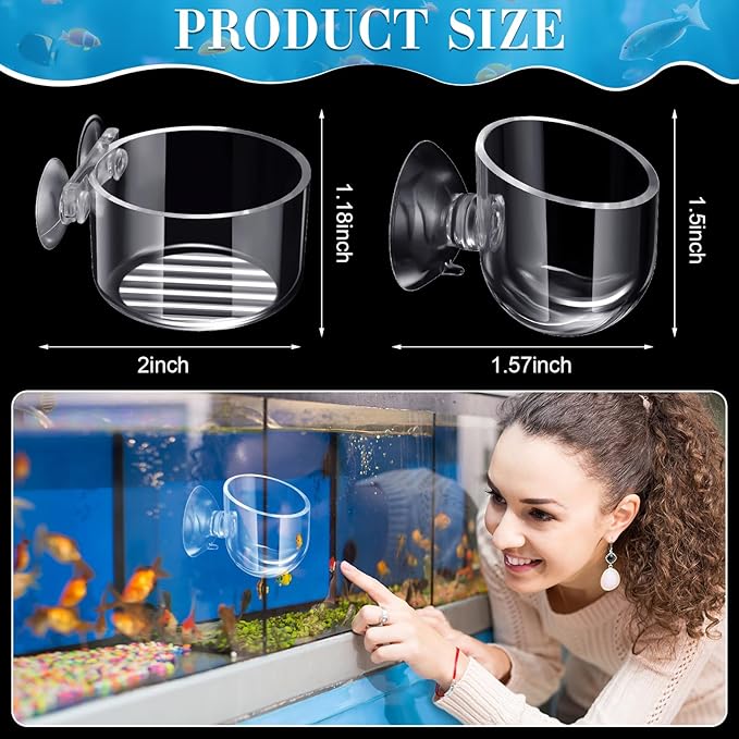 CroBlissful 30 Pack Aquatic Plant Cups with Hole Acrylic Aquatic Plant Pot with Suction Cups Transparent Suction Cup Planter Fish Tank Plant Holder for Aquarium Aquascape Decoration, 2 Styles