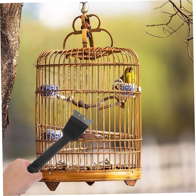 Angoily Sturdy Bird Cage Cleaning Brush Shovel Birdcage Maintenance Tool for Sizes