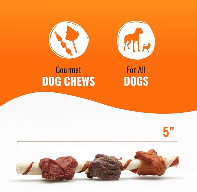 Good N Fun Triple Flavor Kabobs Chews for All Dogs, Treat Your Dog to Chews Made from Beef Hide, Real Chicken, Pork Hide, Duck and Chicken Liver, 18 Count (Pack of 2)