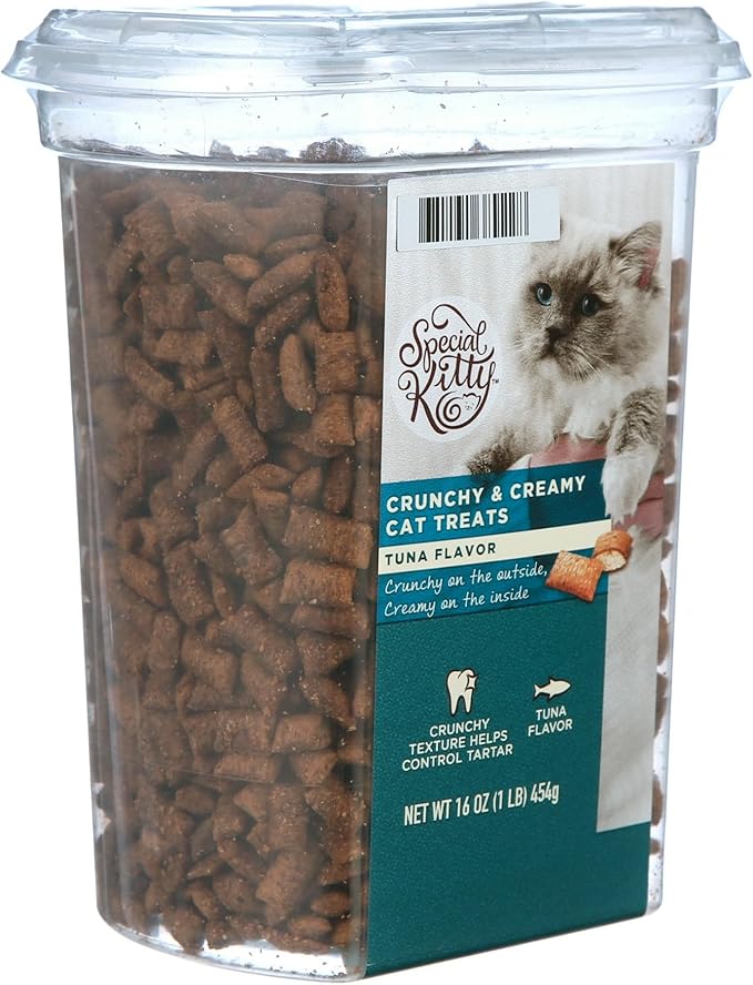 Special Kitty Crunchy & Creamy Tuna Flavor Cat Treats, 16 oz