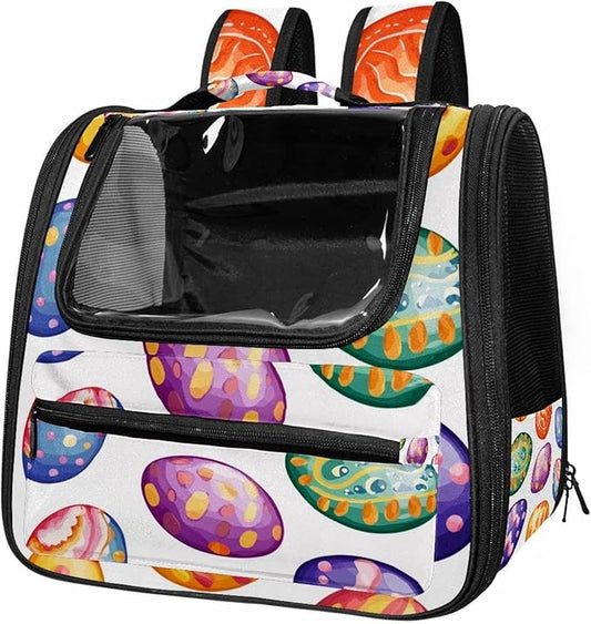 Happy Easter Eggs (1) Pet Carrier Airline Approved Pet Carrier Bag Dog Carrier for Small Medium Cats Dogs Puppies Kitten