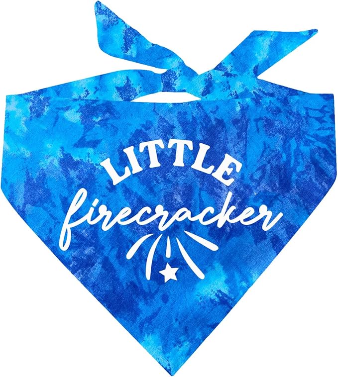 Little Firecracker Dog Bandana (Royal Scrunch, OS755)