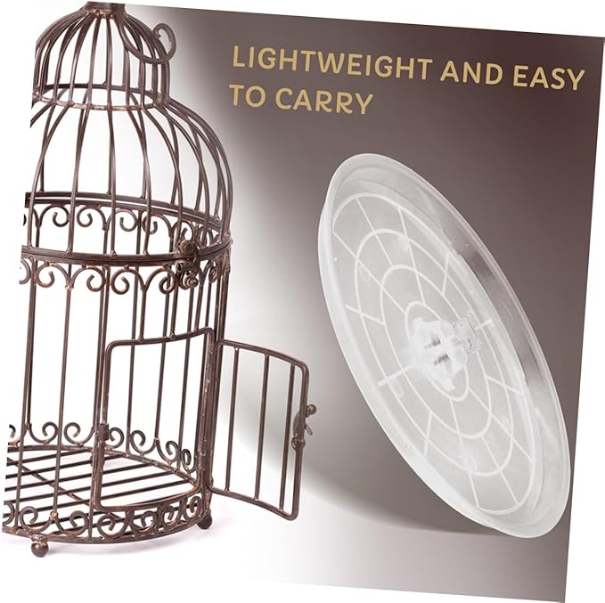 Happyyami 2pcs Transparent Bird Toilet Pan Durable Plastic Bottom Tray for Parrots Bunny Cage and Small Animals Easy to Clean Versatile Bird Cage Accessories for Enhanced Comfort and