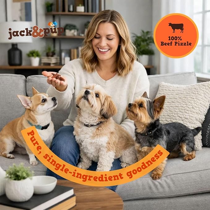 Jack&Pup Bully Bites for Dogs (1 lb. Bag), Small Bully Sticks for Small Dogs, 1-3 Inch Dog Chews for Puppies, Seniors and Smaller Dogs