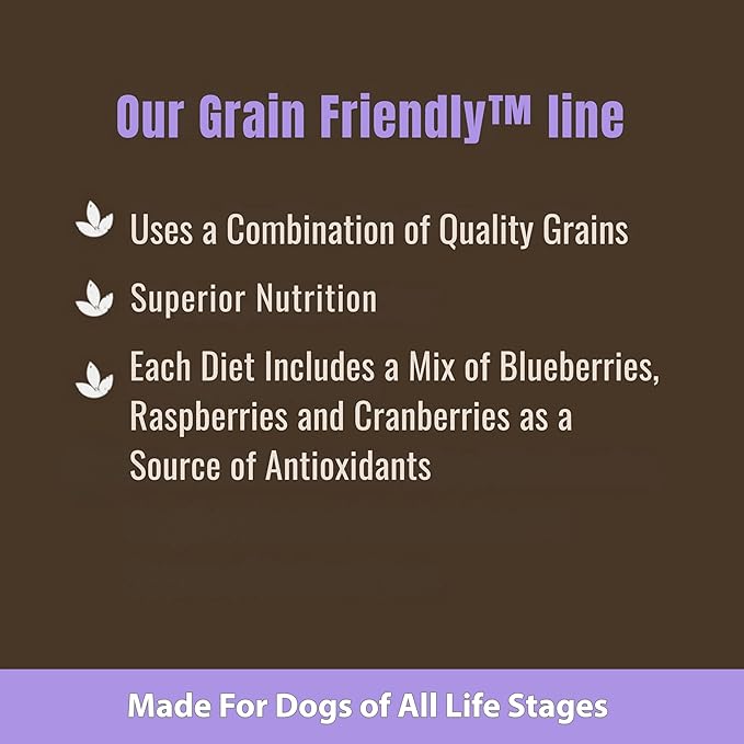 FirstMate Grain Friendly Dog Food Large Breed & Large Breed Puppy Formula – Wild Caught Fish & Grass Fed Lamb, Dry Dog Food for Growth & Joint Support, Pea Free & Potato Free – 25 lb Bag