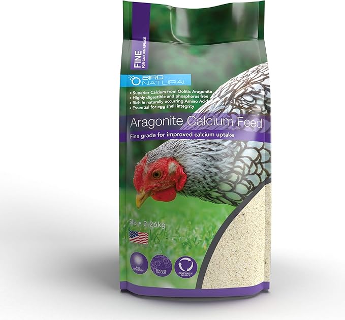 Aragonite Calcium Feed FINE 5LB, White (BIRD001)