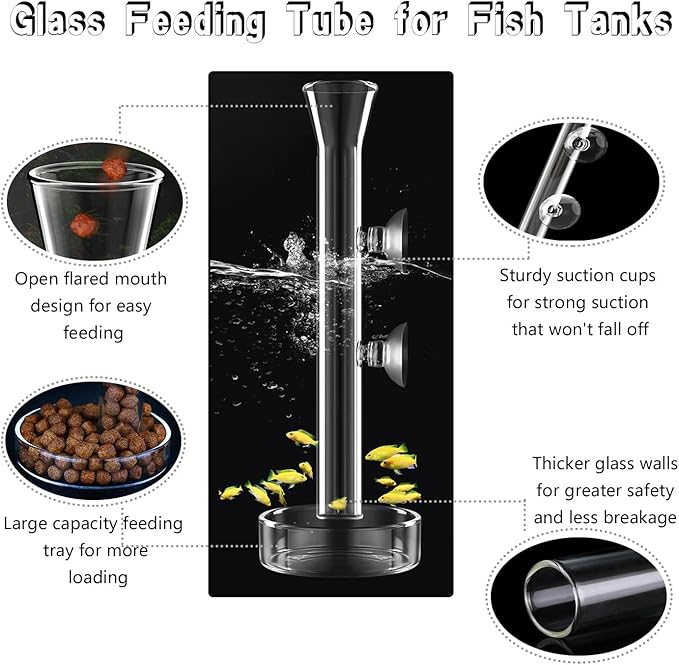 Fish Feeding Ring, Shrimp Feeding Dish, and Feed Measuring Spoon - Ideal Betta Fish Toys and Aquarium Accessories with Coral Feeder and Shrimp Tube