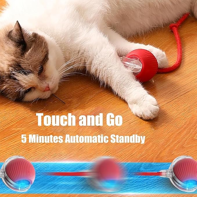 Interactive 360° Automatic Rolling Ball Toys - Viral Chewie Electric Dog & Cat Ball, Suitable for Large & Small Pets