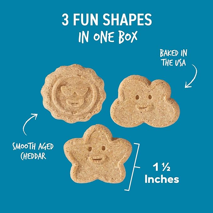 Cloud Star Wag More Bark Less - Dog Treats - Crunchy Biscuits - Grain Free Cheddar Cheese - 14 oz Box
