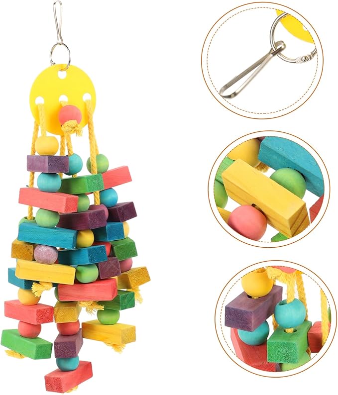 Pet Molar Chewing for Parakeets and Bunnies Fun Bird Cage Accessories for Entertainment and Health for Animals Like Hamsters and Guinea Pigs
