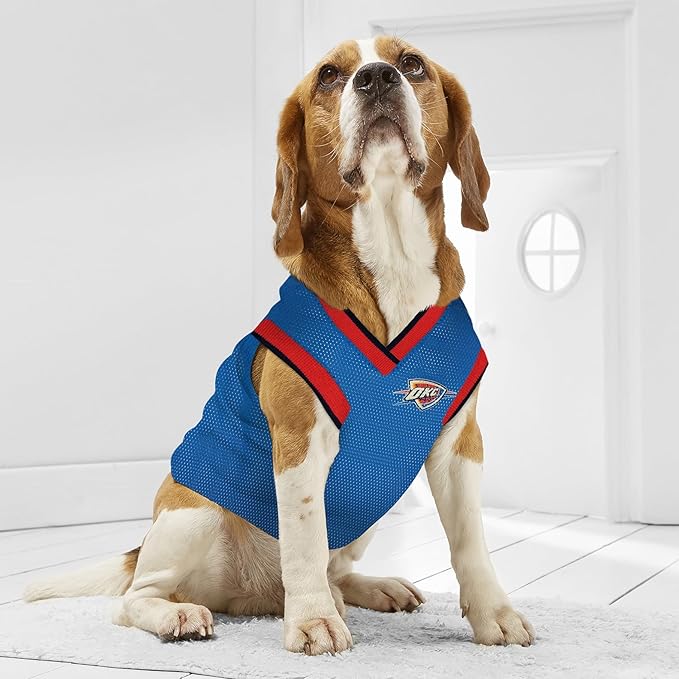 Pets First NBA OKLAHOMA CITY THUNDER DOG Jersey, Medium - Tank Top Basketball Pet Jersey