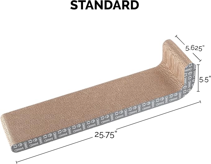 Furhaven 2-Pack Scratching Boards w/ Catnip & Wall-Mounting Hooks for Indoor Cats, Reversible - Wall-Mounted Corrugated Cat Scratchers - Gray/White Print, Standard/2-Pack
