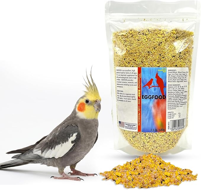 Morning Bird Eggfood 1.5 lbs – Protein-Rich Soft Food Food for Birds - High in Protein - Vitamins & Minerals – Supports Growth, Digestion & Feather Health – Ideal for Breeding Birds