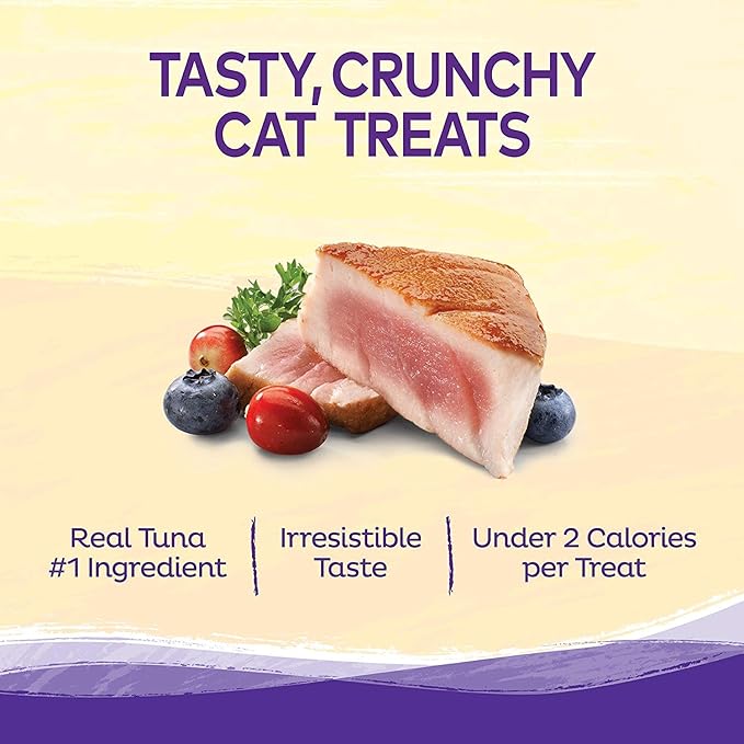 Wellness 4 Pack of Tuna & Cranberries Kittles, 2 Ounces Each, Crunchy Natural Grain-Free Cat Treats