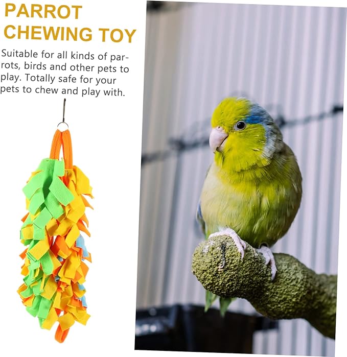 Totority 2Pcs Hanging Bird Cage Chewing Swing for Small Pets Parrots Hamsters Safe Climbing Activity with Easy Install Ring for Fun and Physical Exercise