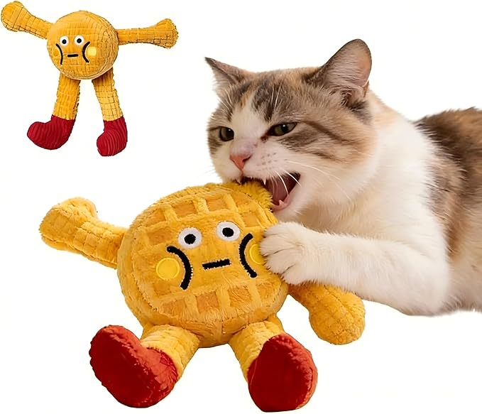 Cat Dog Mint Crinkle Chew Toy - Bite-Resistant Self-Playing Toy for Teeth Cleaning Boredom Relief - Interactive Dental Toy for Indoor Cats Small Dogs