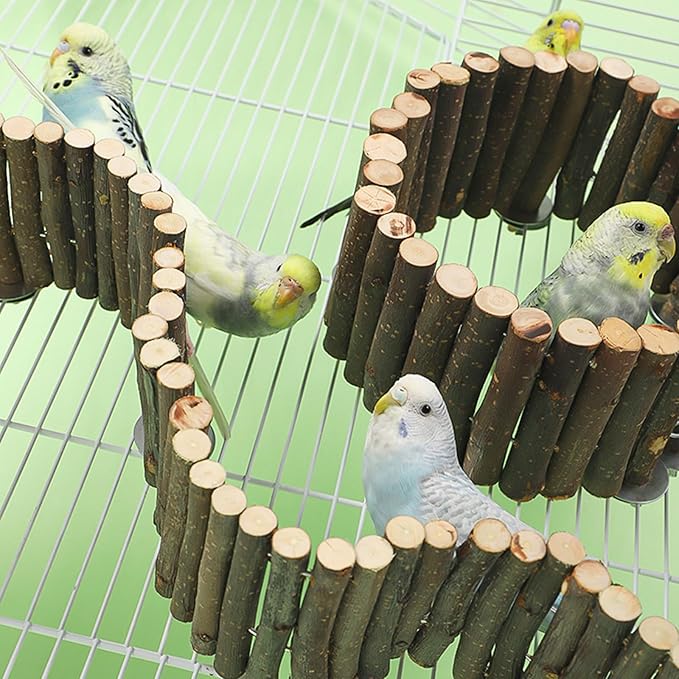 2PCS Bird Gym Stand Toy Birdcage Climbing Ladder Grinding Chewing for Small Birdcage Accessories Pet Supply Grinding