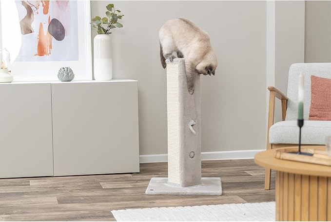 TRIXIE Soria Scratching Column Grey Cat Furniture, 31.5" H