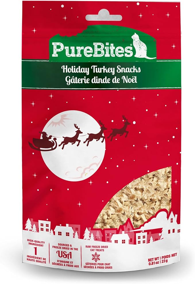 PureBites Holiday Turkey 0.81oz / 23g - Value Size, 1PBC23TKXMAS14