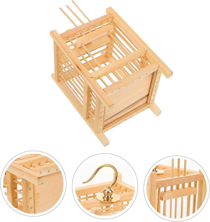 Totority Square Critter Breeding Cage for and Crickets Compact Habitat Box Enhanced Hook for Easy Observation and Transportation